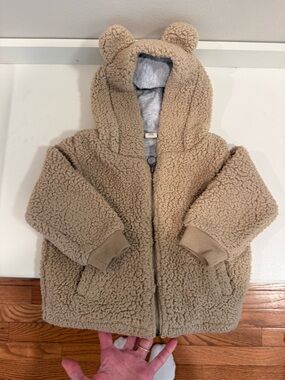 Tucker + Tate Teddy Bear Hooded Coat in Beige